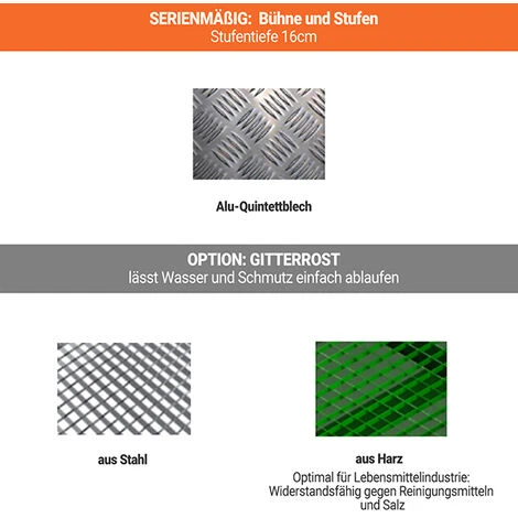 PLATTFORMLEITER EXPERTEN - MATISERE Mobile Plattform Mit Geländer Rechts Und Links - Maximale Arbeitshöhe 2.80m - PTF104-GD 6 PLATTFORMLEITER EXPERTEN - MATISERE Mobile Plattform Mit Geländer Rechts Und Links - Maximale Arbeitshöhe 2.80m - PTF104-GD - Image 4