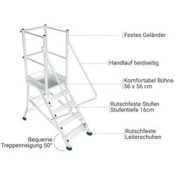 PLATTFORMLEITER EXPERTEN - MATISERE Zugangsplattform 3 Stufen - Maximale Arbeitshöhe. 2.60m - ES303-PT -Gerüste And Arbeitsplattformen Verkäufe 64210519 4