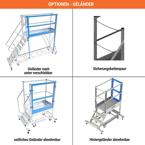 PLATTFORMLEITER EXPERTEN - MATISERE Mobile Plattform Mit Geländer Rechts Und Links + Sicherheitstür - Maximale Arbeitshöhe 2.60m - PTF2503D-RSP 7 PLATTFORMLEITER EXPERTEN - MATISERE Mobile Plattform Mit Geländer Rechts Und Links + Sicherheitstür - Maximale Arbeitshöhe 2.60m - PTF2503D-RSP - Image 5