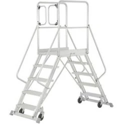 PLATTFORMLEITER EXPERTEN - MATISERE Mobile Plattformtreppe 6 Stufen - Maximale Arbeitshöhe. 3.45m - 688904-GCP