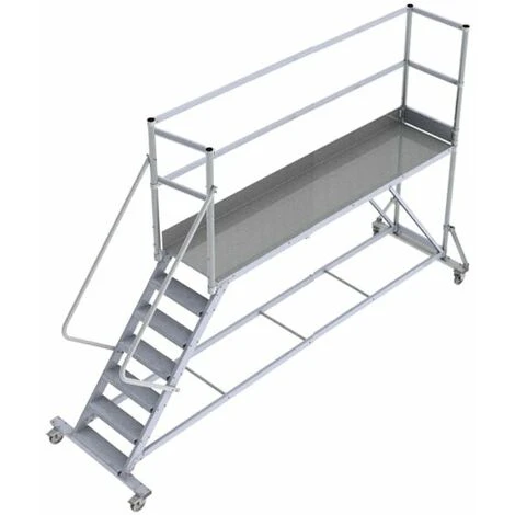 PLATTFORMLEITER EXPERTEN - MATISERE Mobile Plattform Mit Geländer Links Und Hinten + Sicherheitstür - Maximale Arbeitshöhe 2.60m - PTF203G-RSP 3 PLATTFORMLEITER EXPERTEN - MATISERE Mobile Plattform Mit Geländer Links Und Hinten + Sicherheitstür - Maximale Arbeitshöhe 2.60m - PTF203G-RSP