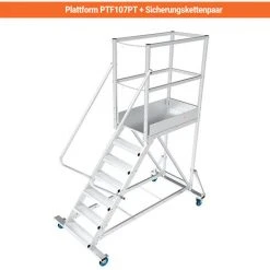 PLATTFORMLEITER EXPERTEN - MATISERE Mobile Plattform Mit Geländer Total - Maximale Arbeitshöhe 2.60m - PTF203-PT -Gerüste And Arbeitsplattformen Verkäufe 64280167 3