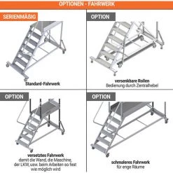 PLATTFORMLEITER EXPERTEN - MATISERE Mobile Plattform Mit Geländer Links Und Hinten - Maximale Arbeitshöhe 2.60m - PTF2503G-RS -Gerüste And Arbeitsplattformen Verkäufe 64280263 3