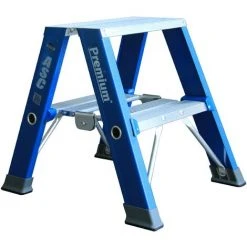 ASC GROUP ASC Premium- Stufenstehleiter DT-2 Doppelseitig 2 Stufen Mit 2,50m Arbeitshöhe