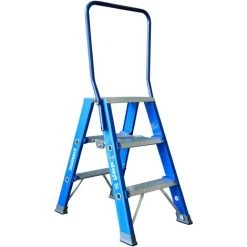 ASC GROUP ASC Premium- Stufenstehleiter DT-3 Doppelseitig 3 Stufen Mit 2,76m Arbeitshöhe