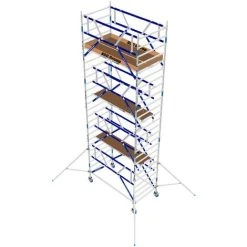 ASC GROUP ASC Rollgerüst AGS Pro 190x75cm Mit Holz-Plattformen Und Doppelseitigem Geländer 8,3m Arbeitshöhe -Gerüste And Arbeitsplattformen Verkäufe 65722317 3