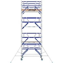 ASC GROUP ASC Rollgerüst AGS Pro 190x75cm Mit Carbon-Plattformen Und Doppelseitigem Geländer 8,3m Arbeitshöhe
