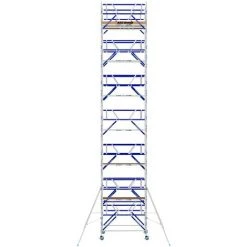 ASC GROUP ASC Rollgerüst AGS Pro 190x135cm Mit Carbon-Plattformen Und Doppelseitigem Geländer 14,3m Arbeitshöhe