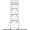 ASC GROUP ASC Rollgerüst AGS Pro 250x135cm Mit Holz-Plattformen Und Einseitigem Geländer 12,3m Arbeitshöhe