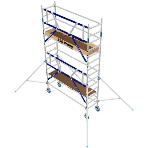 ASC GROUP ASC Rollgerüst AGS Pro 190x135cm Mit Carbon-Plattformen Und Einseitigem Geländer 5,3m Arbeitshöhe 5 ASC GROUP ASC Rollgerüst AGS Pro 190x135cm Mit Carbon-Plattformen Und Einseitigem Geländer 5,3m Arbeitshöhe - Image 3