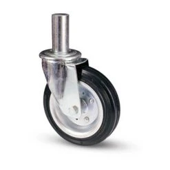 AVO 103BI GERÜSTROLLE 200x50 VOLLGUMMI LENKROLLE SCHWENKBARE RAD MIT STIFT/ROHR FÜR GERÜST MIT BREMSE