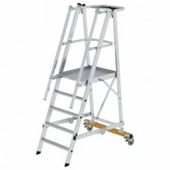 G&UUML;NZBURGER STEIGTECHNIK Günzburger Podestleiter Klappbar 5 Stufen