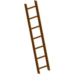 Layher 1051 Dachleiter Nussbraun 7 Sprossen