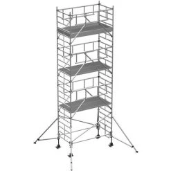 Zarges Fahrgerüst MultiTower S-PLUS 2T Mit Auslegern, Doppelte Plattformbreite 2,50m Plattformlänge 8,40m AH
