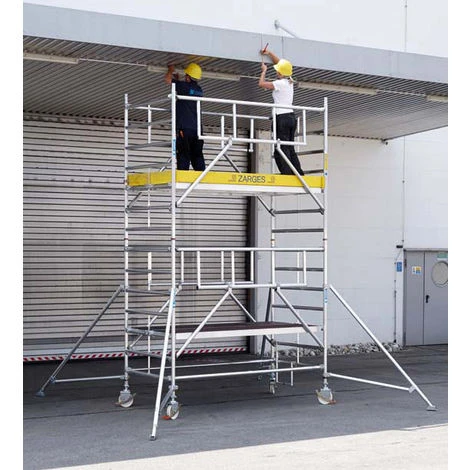 Zarges Fahrgerüst MultiTower S-PLUS 2T Mit Auslegern, Doppelte Plattformbreite 1,80m Plattformlänge 10,50m AH 4 Zarges Fahrgerüst MultiTower S-PLUS 2T Mit Auslegern, Doppelte Plattformbreite 1,80m Plattformlänge 10,50m AH - Image 2