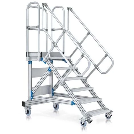 Zarges Plattformtreppe Fahrbar 45° 1000mm Stufenbreite 19 Stufen 3 Zarges Plattformtreppe Fahrbar 45° 1000mm Stufenbreite 19 Stufen