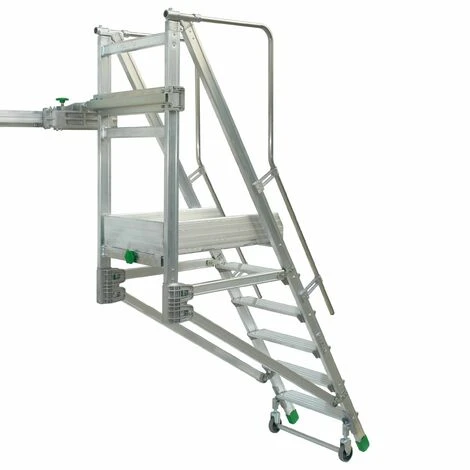 Facal Binary Schiebe-Podesttreppe Aluminium S600 8 Stufen 3 Facal Binary Schiebe-Podesttreppe Aluminium S600 8 Stufen
