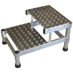 PLATTFORMLEITER EXPERTEN - MATISERE Industrielle Trittleiter 2 Stufen - Maximale Arbeitshöhe 2.43m - MP2