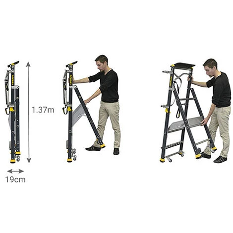 CENTAURE Mobile Stehleiter Picking - Maximale Arbeitshöhe 2.25m - 414901 5 CENTAURE Mobile Stehleiter Picking - Maximale Arbeitshöhe 2.25m - 414901 - Image 3