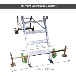 PLATTFORMLEITER EXPERTEN - MATISERE Mobile Plattformtreppe - Länge 0.90m - Maximale Arbeitshöhe 2.89m - DIVA3/90R -Gerüste And Arbeitsplattformen Verkäufe 9753817 3