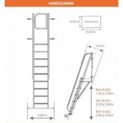 PLATTFORMLEITER EXPERTEN - MATISERE Leiternüberstieg 7 Stufen - Maximale Arbeitshöhe 3.61m - 18.031 -Gerüste And Arbeitsplattformen Verkäufe 9754057 3